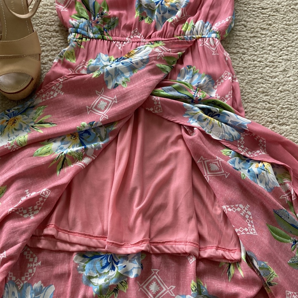 Pink Floral Maxi Dress - Picture 5 of 10